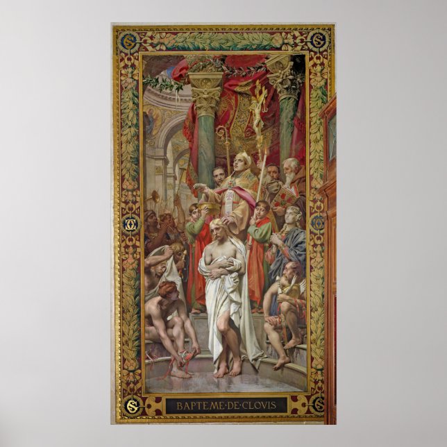 The Baptism of Clovis I Poster (Front)