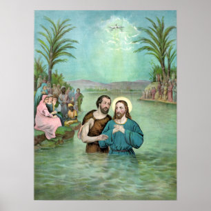 The Baptism of Jesus Christ - 1893 Poster