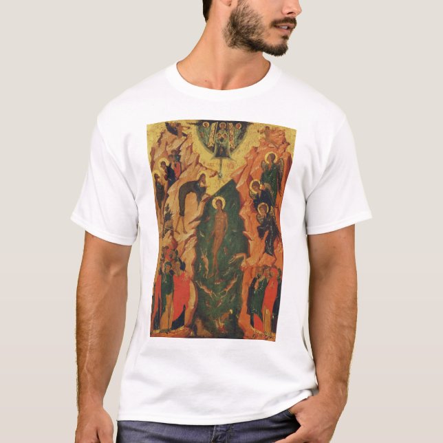 The Baptism of Jesus Christ Byzantine icon T-Shirt (Front)