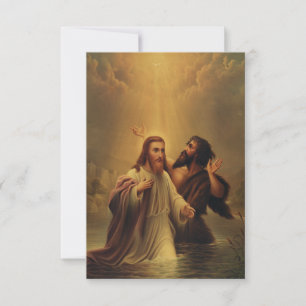 The Baptism Of Jesus Devotional Holy Card