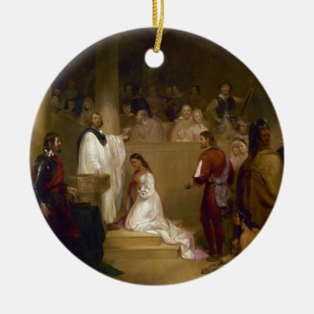 The Baptism Of Pocahontas By John Gadsby Chapman Ceramic Ornament by TheArts at Zazzle