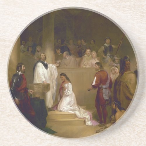 The Baptism of Pocahontas by John Gadsby Chapman Drink Coaster