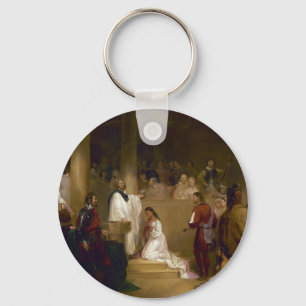 The Baptism of Pocahontas by John Gadsby Chapman Keychain
