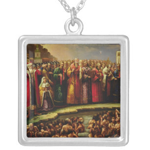 The Baptism of the Murom people Silver Plated Necklace