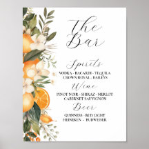The Bar Floral Wedding Florals Oranges Citrus