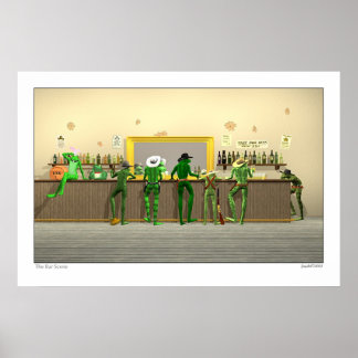 The Bar Scene 3D Poster