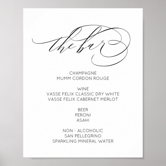 The Bar Sign modern elegant minimalist (Front)