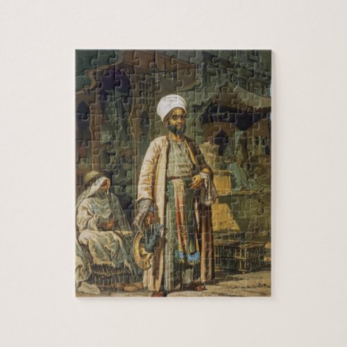The Barber from Souvenir of Cairo 1862 litho Jigsaw Puzzle