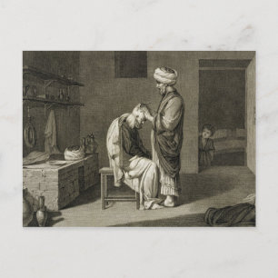 The Barber, from Volume II Arts and Trades of 'Des Postcard