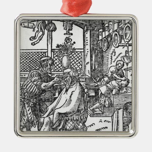 The Barber Metal Ornament (Front)