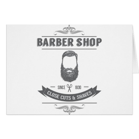 The barber shop cards (Front Horizontal)