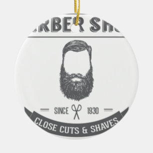 The barber shop ceramic ornament