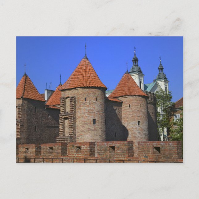 The Barbican and Pauline Church, Warsaw, Postcard (Front)