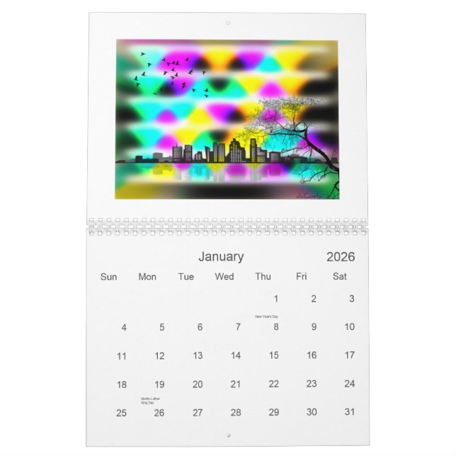 The BarCode Art of Bret daCosta Calendar (Jan 2026)