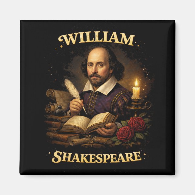 The Bard by Candlelight Magnet (Front)