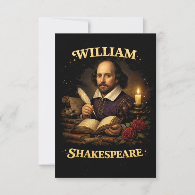The Bard by Candlelight Thank You Card (Front)