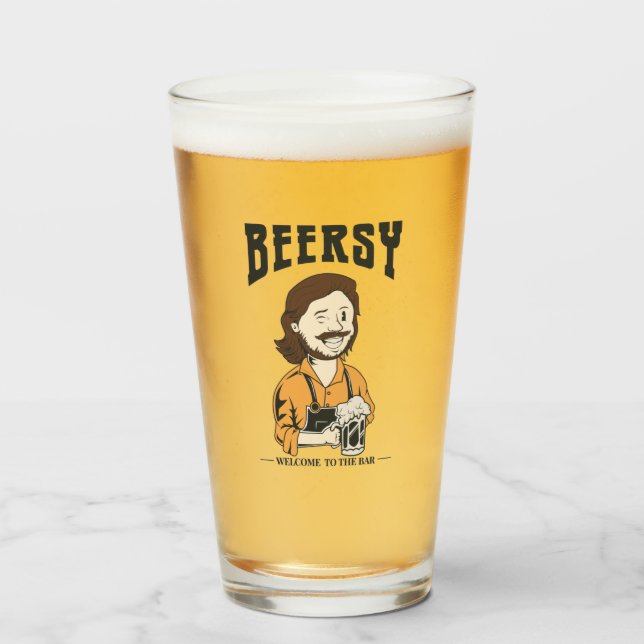 The Barman Beer Glass (Front Filled)