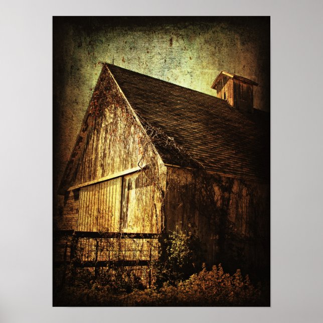 The Barn in Autumn Poster (Front)