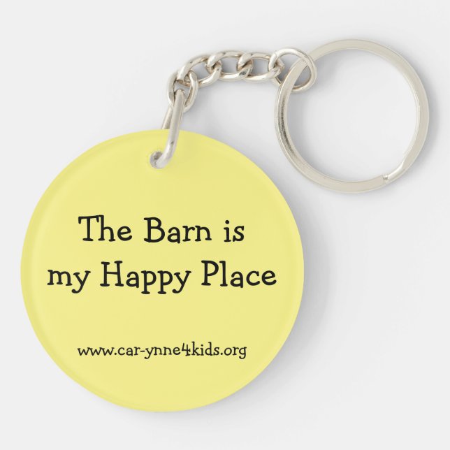 The Barn is my Happy Place Acrylic Keychain (Back)