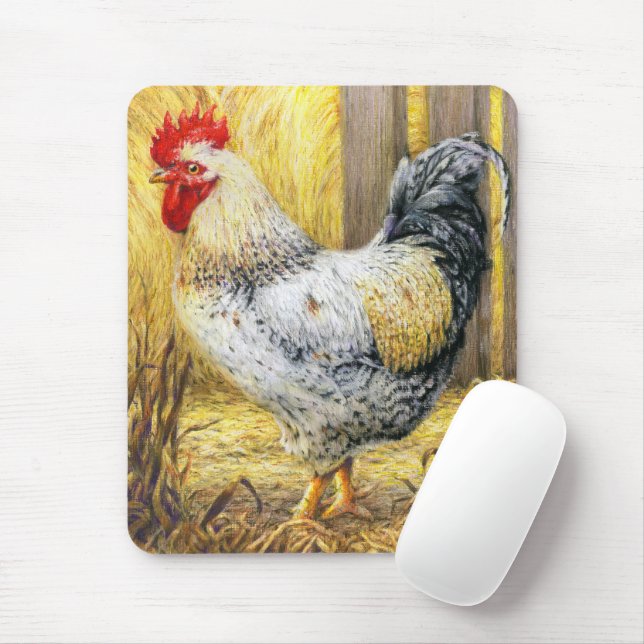 The Barn Rooster Mouse Pad (With Mouse)