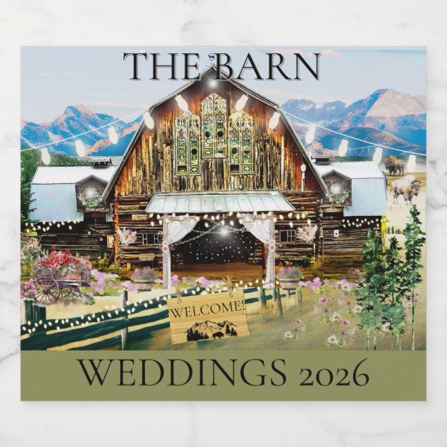 The Barn Weddings 2026 Folder Labels (Single Label)