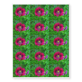 The Baroness poppy 15 per sheet Temporary Tattoos