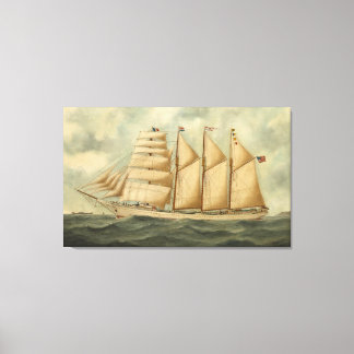 The barquentine Herdis of the American Star Line Canvas Print