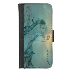 The Barrel Racer (misty yellow green) iPhone 8/7 Wallet Case