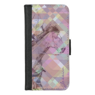 The Barrel Racer (pink violet geometric) iPhone 8/7 Wallet Case