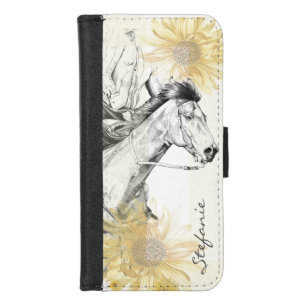 The Barrel Racer (sunflowers) iPhone 8/7 Wallet Case