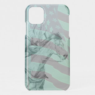 The Barrel Racer (w/ American Flag) iPhone 11 Case