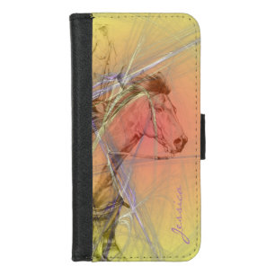 The Barrel Racer (yellow orange swirl) iPhone 8/7 Wallet Case