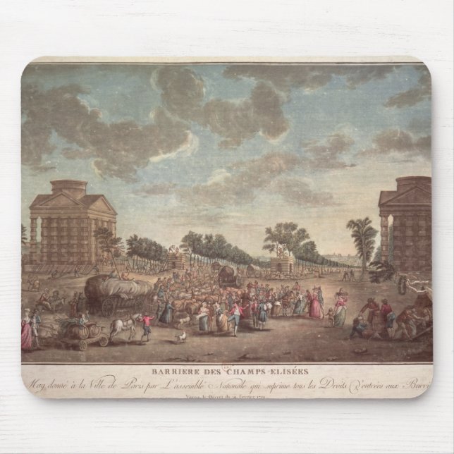 The Barrier at the Champs Elysees Mouse Pad (Front)