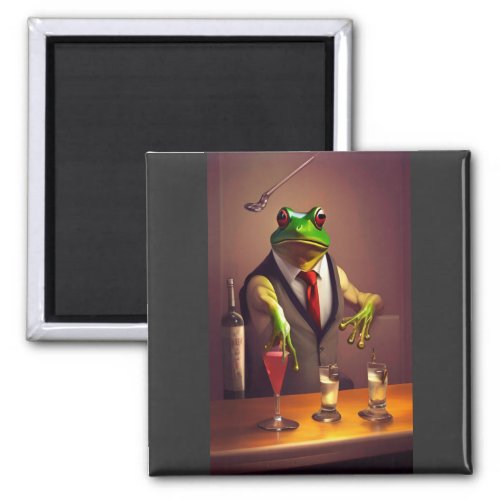 The Bartender Frog by CallisC  T_Shirt Magnet