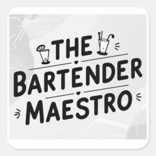 The bartender Maestro Square Sticker