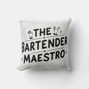 The bartender Maestro Throw Pillow