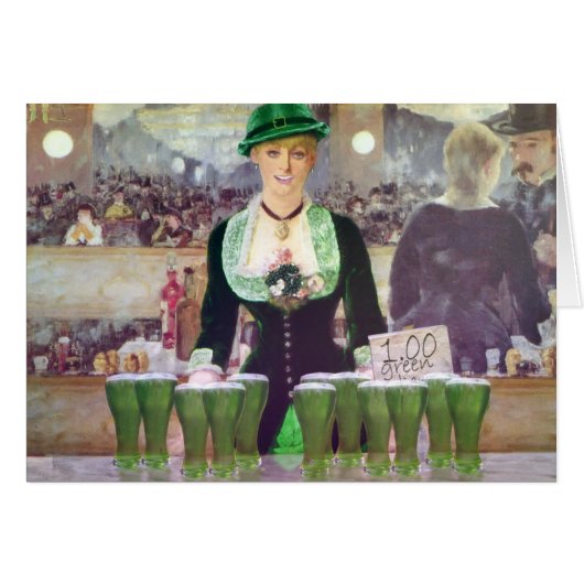 The Bartender St. Patrick's Day Cards (Front Horizontal)