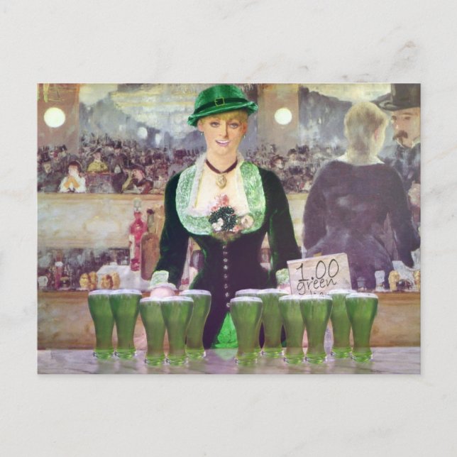 The Bartender St. Patrick's Day Postcard (Front)