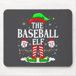 The Baseball Elf Funny Christmas Srt Lovers Xmas E Mouse Pad