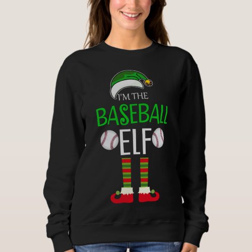 The Baseball Elf Sport Matching Family Christmas G Sweatshirt