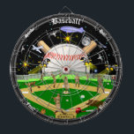 The Baseball Field Starry Nights V. 2 Dart Board<br><div class="desc">An awesome baseball inspired dartboard. Features a fun array of baseball targets,  players,   and imagery. Great for traditional dart games or for making ones of your own! Enjoy!</div>