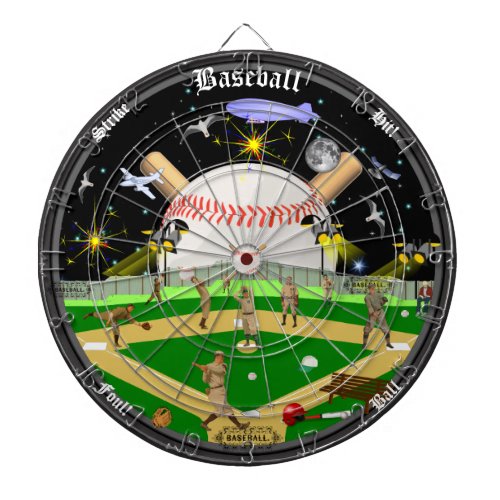 The Baseball Field Starry Nights V 2 Dart Board