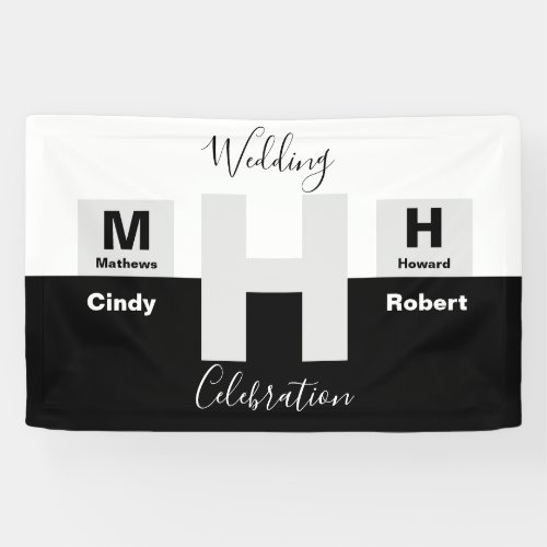 The Basic Black and White Wedding Banner