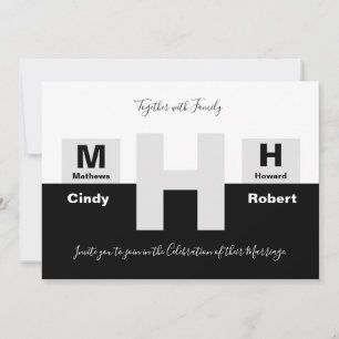 The Basic Black and White Wedding Invitation
