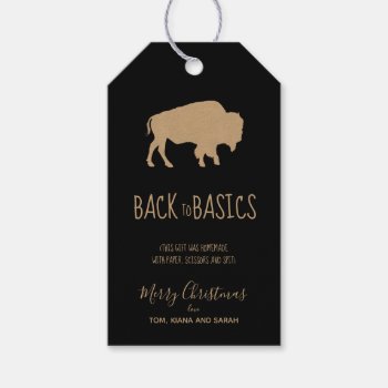 The Basics Buffalo Kraft Paper Id602 Gift Tags by arrayforcards at Zazzle
