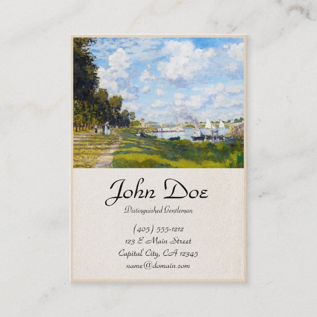 The Basin at Argenteuil Claude Monet Business Card (Front)