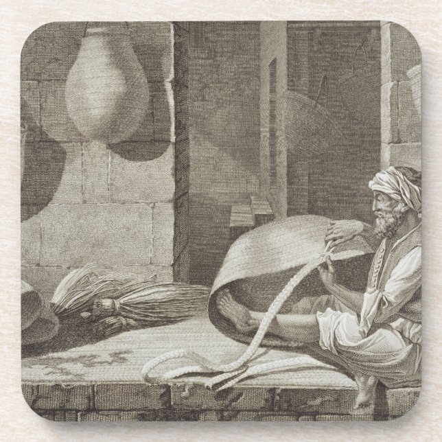 The Basket Maker, from Volume II Arts and Trades o Beverage Coaster (Front)