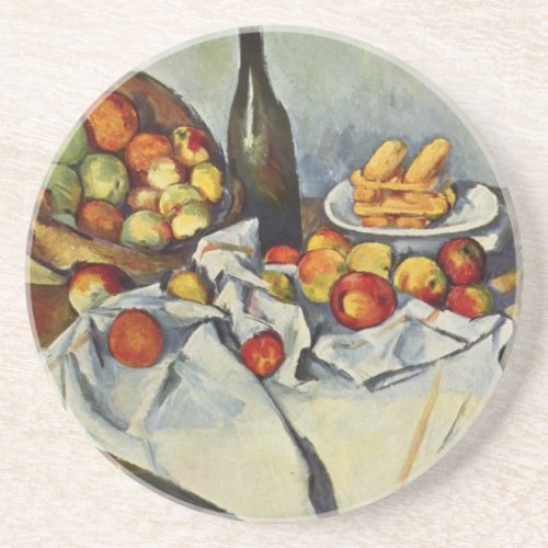 The Basket of Apples by Paul Cezanne Sandstone Coaster
