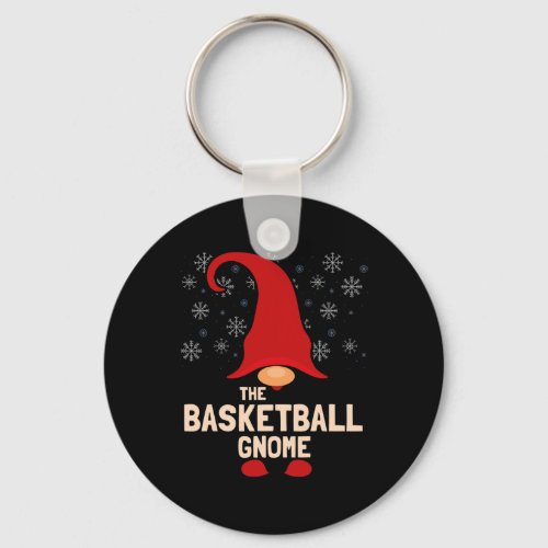 The Basketball Christmas Gnome Pajama  Keychain