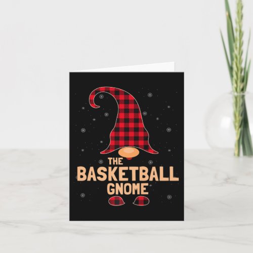 The Basketball Christmas Gnome Pajama Premium 2  Card